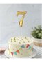 1-2-3-4-5-6-7-8 Year Old Gold Themed Birthday Cake Decoration - 6