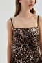 Animal Patterned Thin Strap Mini Dress - 6