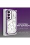 Samsung Galaxy S25 Compatible Camera Protected Transparent Soft Silicone Phone Case Flower Pattern - 3