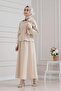 Beli Tunnel Zippered Skirt Suit-Beige - 3