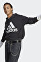 Men's Essentials French Terry Big Logo Black Sweatshirt Ic9363