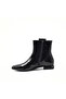 Genuine Leather Black Patent Leather Detailed Women's Boots - 3