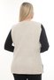 Women's Knitwear Pocketed Winter Thick Leaf Patterned Mother's Vest - 4