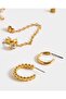 Women Gold Embellished Studs (6 Pairs) - 3