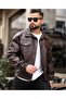 New Season Men's Full Snap Closure Casual Leather Jacket - 2