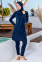 Hila Stretch Fabric long sleeve hijab swimsuit 3130
