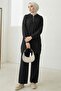 Hooded Tunic Trousers Double Set 1676 - Black - 2