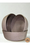 3-Piece Wicker Basket, Towel Basket, Bathroom Basket, Multi-Purpose Organizer Basket, Cotton Cord Basket