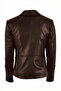 Opal Women's Genuine Leather Biker Leather Coat Brown - 4
