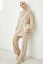 Hooded Tunic Trousers Double Set 1676 - Stone - 3