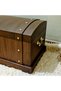 Wooden Walnut Antique Gold Handle Promise Engagement Wedding Gift Dowry Chest 29*46 cm Storage Box - 6