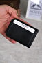 Genuine Leather Magnetic Slim Card Holder Black 1287 - 2