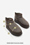 Women's Thick Sole Fur Lined Ankle Boots Tefis Brown - 8