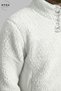 Men's Long Sleeve Winter Plush Fabric Polo Neck Zipper Jacket - 3