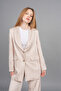 Self-Patterned Double-Button Jacket and Dart Detail Trousers Set 1272 - 2