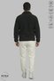 Men's Long Sleeve Winter Plush Fabric Polo Neck Zipper Jacket - 2