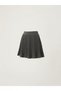 Women's Mini Pleated Knitwear Skirt - Gray