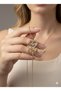 One Hundred Percent Steel Zircon Stone Heart Inside Heart Dangle Women's Necklace - 2
