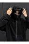 Snow Masked Ninja Men's Zippered Sweatshirt Cardigan 3 Yarn Thick Zippered Sdm - 2