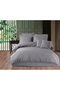 Stripe Comforter Set Single 4 Pieces - Gray