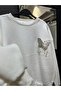 Sweatshirt with Butterfly Accessories - 6