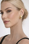 Women's Gold Color Drop Shaped Nail Earrings – Minimal Chic Design - 2