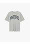 Short Sleeve Crew Neck Printed Oversize Sports T-Shirt - 3