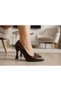 Byk Crinkled High Wedge Heel Stiletto Women's Heel Shoes