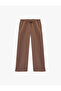 Comfortable Fit Pocketed Lace-Up Waist Wide Leg Sweatpants - 3
