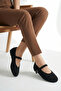 Women's Stoned Ballerina Black - 2