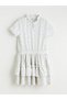 Ecru High-Neck Floral Girl's Dress from Güli̇s Gi̇yi̇m