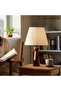 Wooden Lampshade with White Linen Fabric Headboard - 7