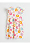 Flower Patterned Girl's Dress - 3