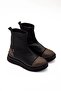 Women's Stone-Embellished Leather Detail Winter Boots Comfortable Fit Boots - 4