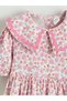 Giyçık Store Den Ecru Floral Girl's Dress - 3