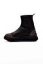 Women's Stone-Embellished Leather Detail Winter Boots Comfortable Fit Boots - 3