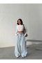 Ice Snow Front and Back Paddled Wide-Leg Jeans - 4