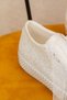 Women's White Wedge Heeled Very Comfortable Sports Wedding Dress Evening Dress Shoes - 3