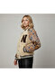 Women's Beige Sleeves Printed Embroidered Bomber Coat Ayr1875 - 3