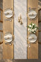 Black Piping Detail Washed Premium Linen Runner 40X150 - 2