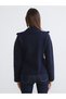 Alita City Farkıyla Soulife Navy Blue Knitwear Plain Women's Cardigan - 4