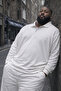 Men's Trend Plus Size White Knitwear Sweatshirt - 3