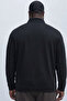 Men's Transitional Large Size Black Knitwear Sweatshirt - 6