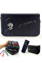 Pencil Case Black Ataturk Mustafa Kemal Ataturk Patterned Kawai Organizer Pencilcase Vegan Leather Three Compartments