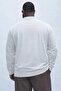 Men's Transitional Plus Size White Knitwear Sweatshirt - 6