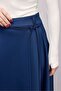 High Waist Tie-Up Layered Look Scuba Skirt - 5