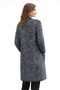 Women's Anthracite Black Bone Beard Patterned Knitwear with Pockets Mother Cardigan Long - 3