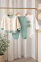Baby Boy Mint Green 3-Piece College Set Seasonal Bodysuit Cardigan Pants Set - 4