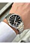Automatic Mechanism Silver-Black Color Steel Band Steel Case Men's Wristwatch 1192Mr - 4