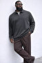 Men's Transitional Large Size Smoked Knitwear Sweatshirt - 4